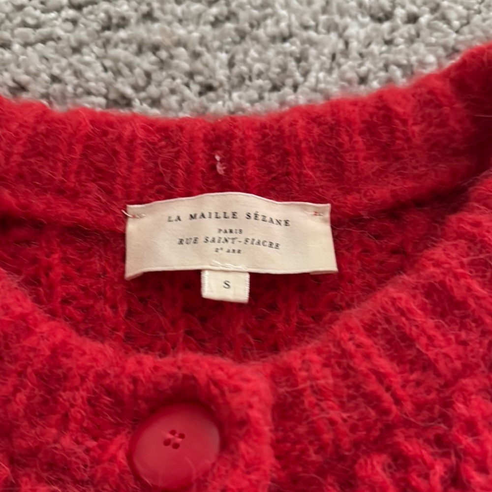 Sezane Red Emile Sweater - Picture 2 of 6